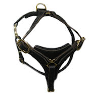 Tracking / Walking dog harness made of leather