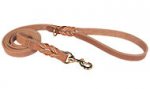 Latigo Braided oily Leather Waist Lead 4 FOOT-schutzhund dogs