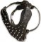 Quality Spiked Dog Harness -Leather Dog Body Harness
