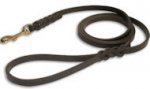K9 Leather Dog Leash 1/2" wide for Working Dogs