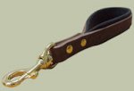 Short Handle Leather Dog Lead 1FT to 3/4" Dog