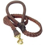 4 FT Braided Leather Dog Leashes for police dogs