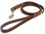 Handcrafted leather dog leash for walking,tracking 2ft-6ft x 3/4