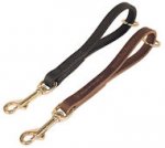 Leather Snap Tab 10 inch LEASH for schutzhund dogs