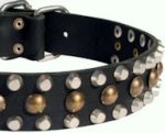 Custom Studded Leather Dog Collar for police dogs