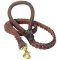 4 FT Braided Leather Dog Leashes for police dogs