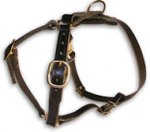 Leather Dog Harness H7 for walking and tracking