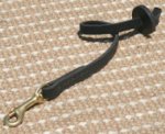 Best Leather Obedience Dog Leash with Pull Tab 2 foot
