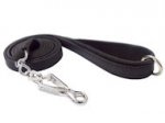 Great Canine Flat Leather Leash 3/4" 6FT+quick release snap hook