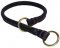 Special Tubular Leather Dog Collar in BLACK for schutzhund dogs