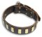 GENUINE LEATHER DOG COLLAR 1 1/2'' wide for police dogs