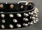 Black Leather Spiked dog Collar for DOG