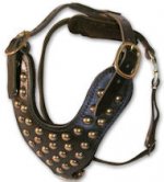 Stud Dog Harness for police dogs -2 ply leather HARNESS
