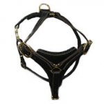 Dog Walking Harness-Leather handmade dog harness H3