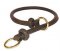 Round Leather Choke Collar/Silent Collar 1/2'' for police dogs