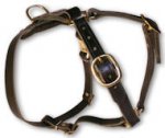 Latigo Leather Non-Padded Tracking Harness for schutzhund dogs