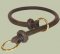 Round Leather Slip Collar-Rolled Choke Collar for working dogs