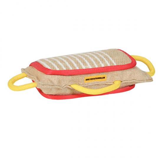 3 Handled Bite Pillow Training Jute Bite Pad For Dog Training Te8