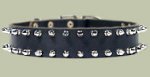 Double Row Spiked Collar for Dog- Leather Spike Collar