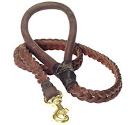 Braided Leather Dog Leash 4 foot-Braided Lead police dogs