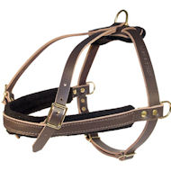 Leather Tracking Harnesses-D rings Dog Harness for Working dogs