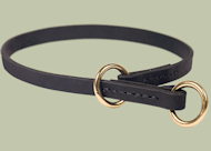 For all dogs Leather Choke Collar Silent Collar