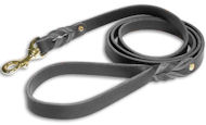 DOG Leather Dog Leash Double Braided 3/4 Inch