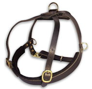 Fashion Leather Roading Dog Harness for Schutzhund Training
