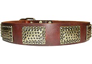 Luxury Leather Dog Collar for police dogs