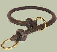 Rolled Leather Slip Collar 1/2'' wide for DOG