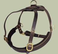 Padded Pulling Harness for Working dogs-Leather Dog Harness