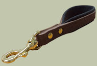 Short Handle Leather Dog Lead 1FT to 3/4" Dog