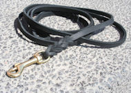 Soft Premium Leather Leash with Braided Ends 3/8 " wide all dogs