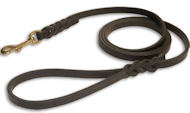 K9 Leather Dog Leash 1/2" wide for Working Dogs
