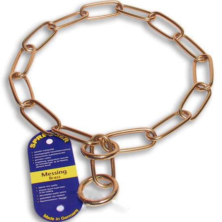 Herm Sprenger Brass Fur Saver Collars 4mm schutzhund dogs