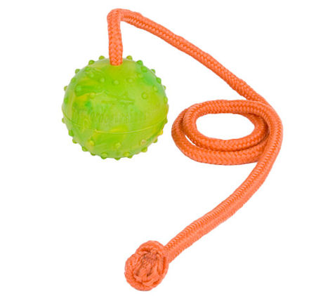 K9 Ball with Rope-Activity Dog Toy