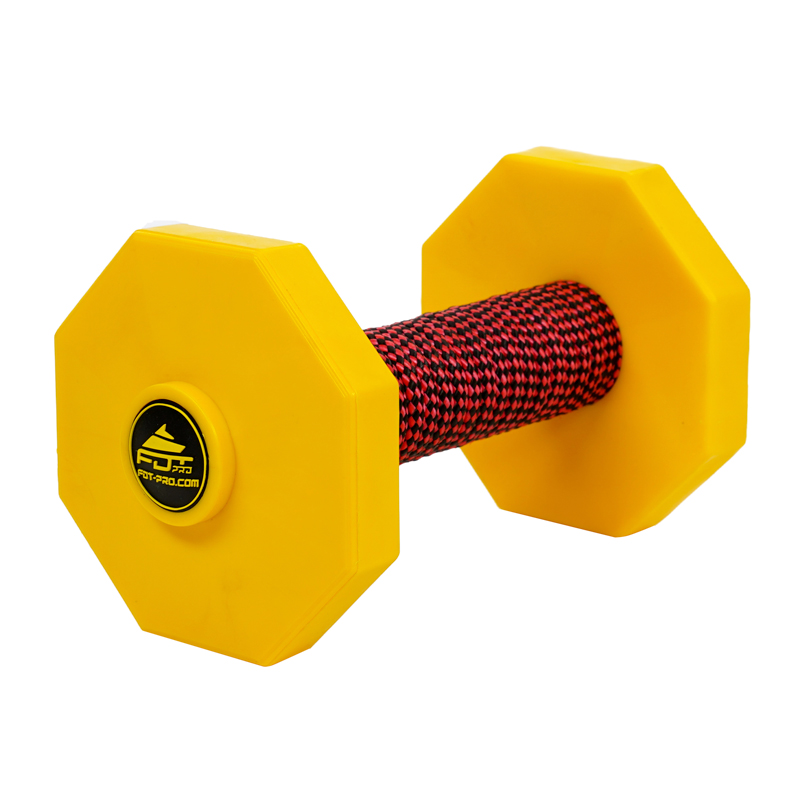 'Training Is Fun' Wooden Dog Dumbbell with Synthetic Cover 650 g (0.650 kg)