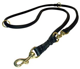 K9 Sport Police Lead - Leather Round Lead/Leash - 1/5''