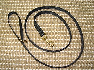 Police tracking dog leash made of nylon with ring on the handle