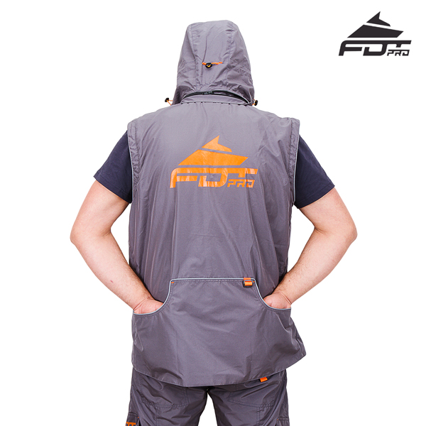 FDT Pro Dog Trainer Jacket with Back Pockets for Any Weather Use