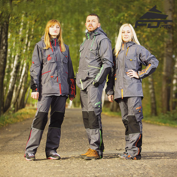 Top Notch Dog Trainer Suit for Any Weather Use with Reflective Strap